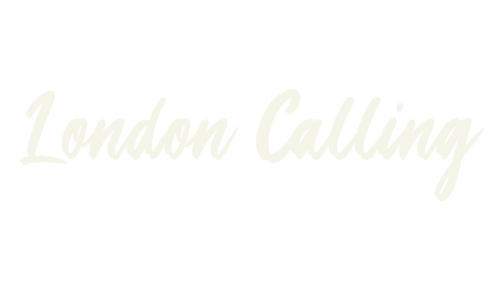 London Calling, cursive font preview