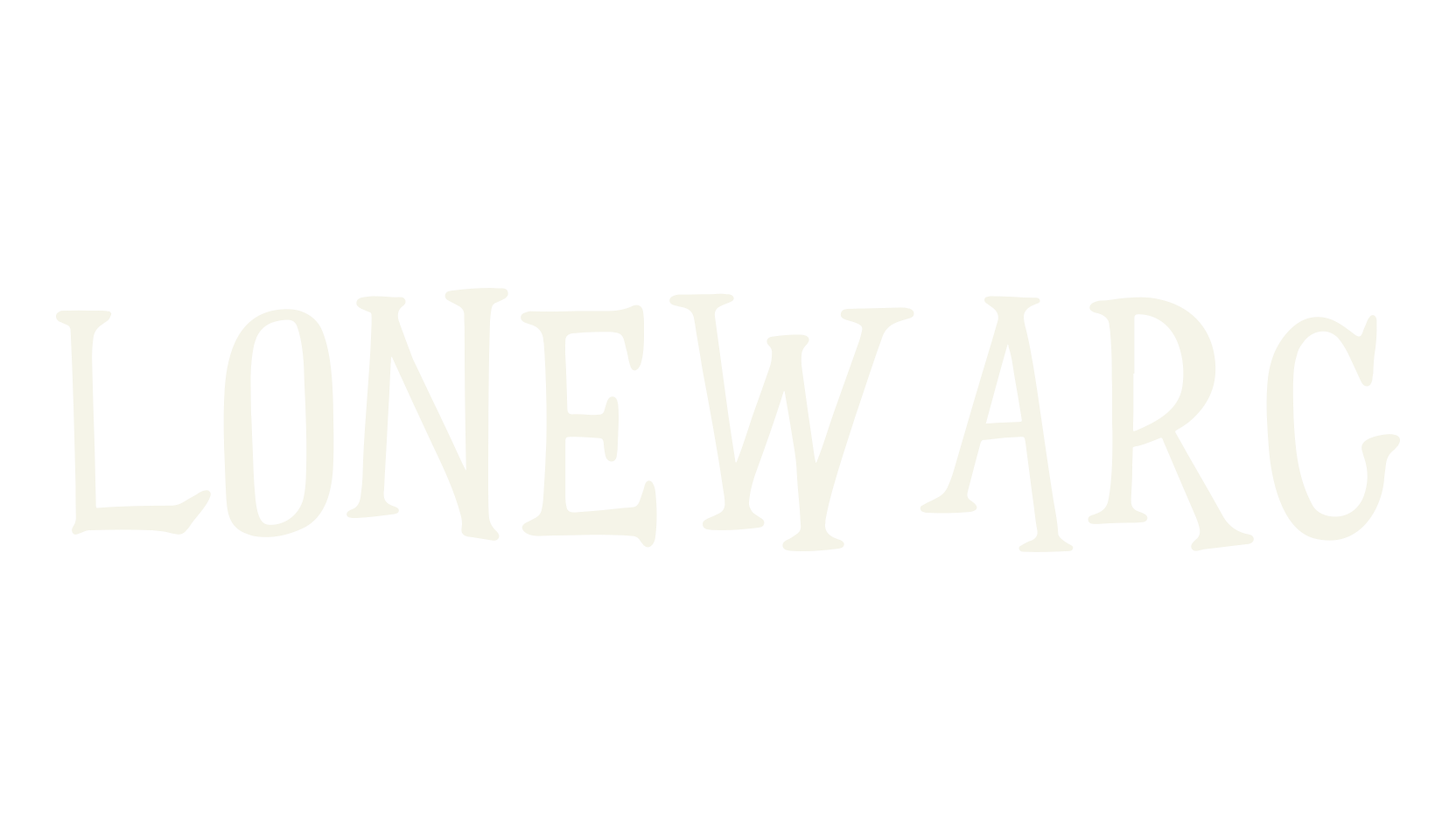 LONEWARC, number font preview