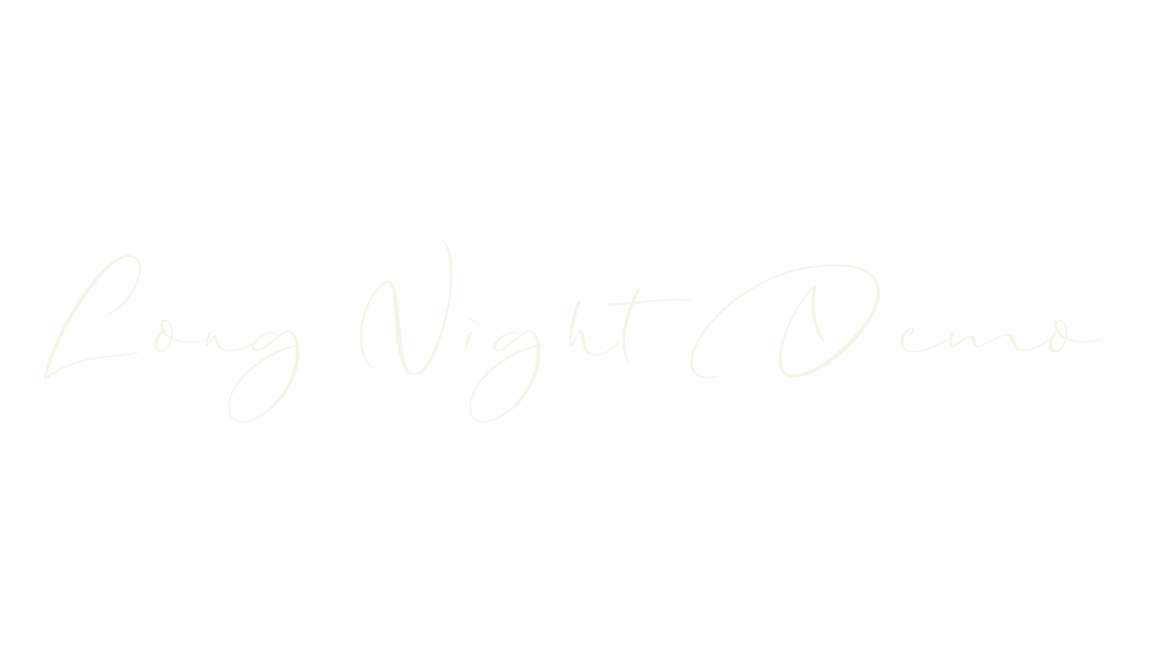 Long Night Demo, signature font preview