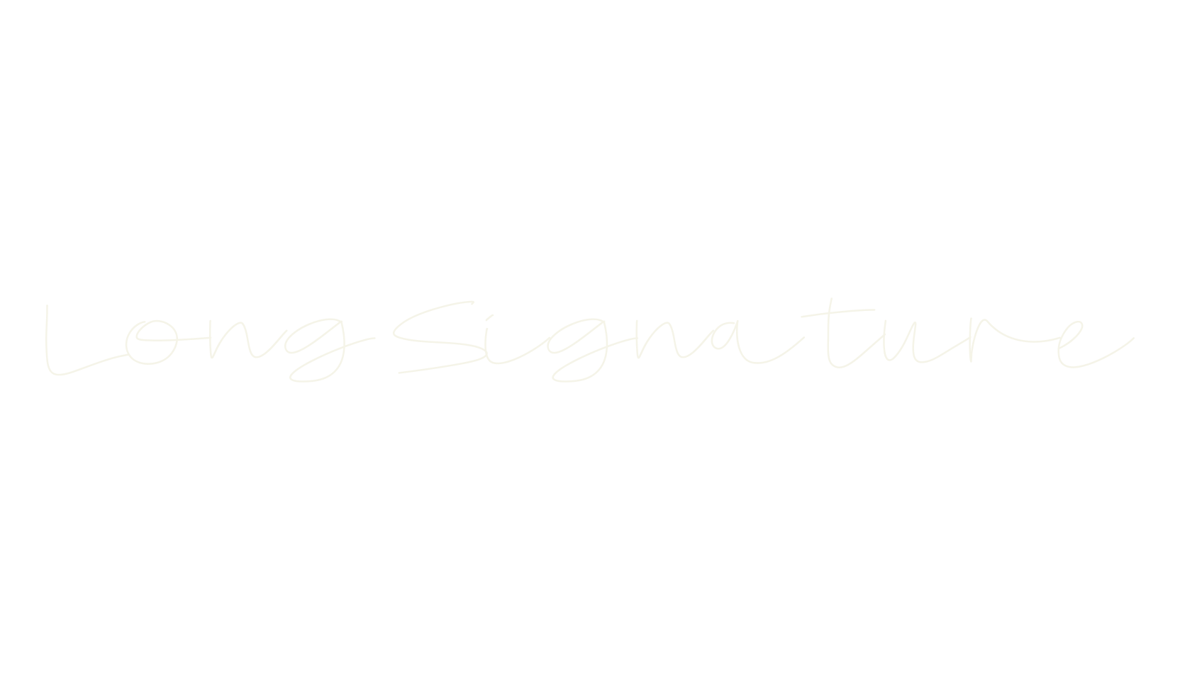 Long Signature, signature font preview