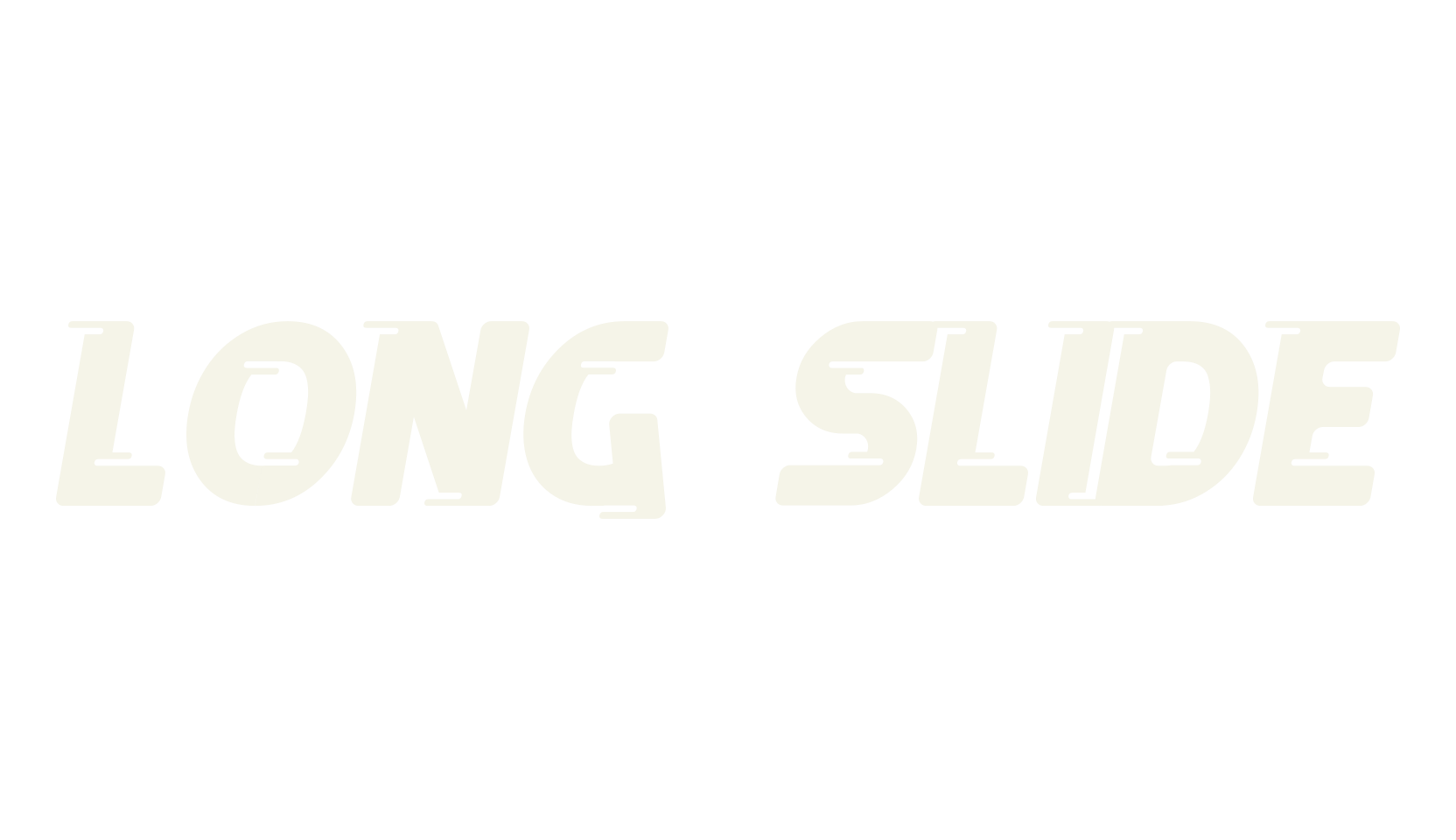 Long Slide, racing font preview