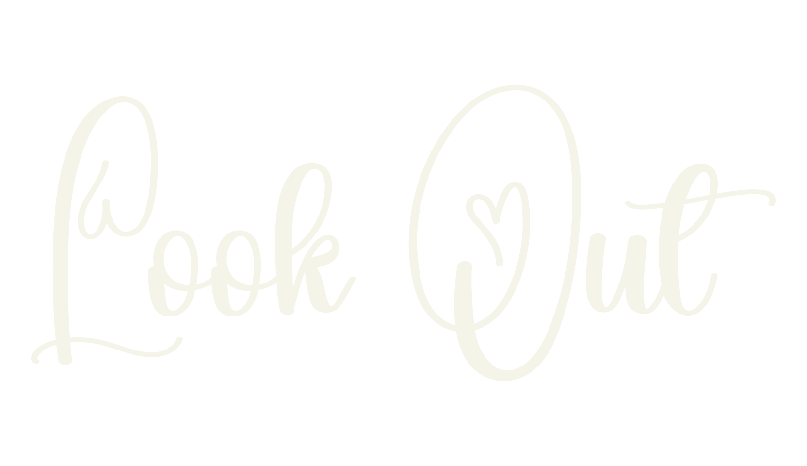 Look Out, calligraphy font preview