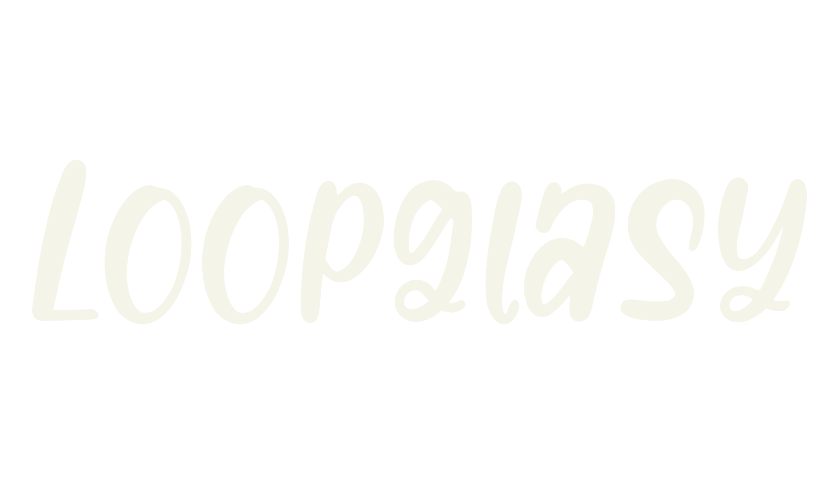 Loopglasy, lettering font preview