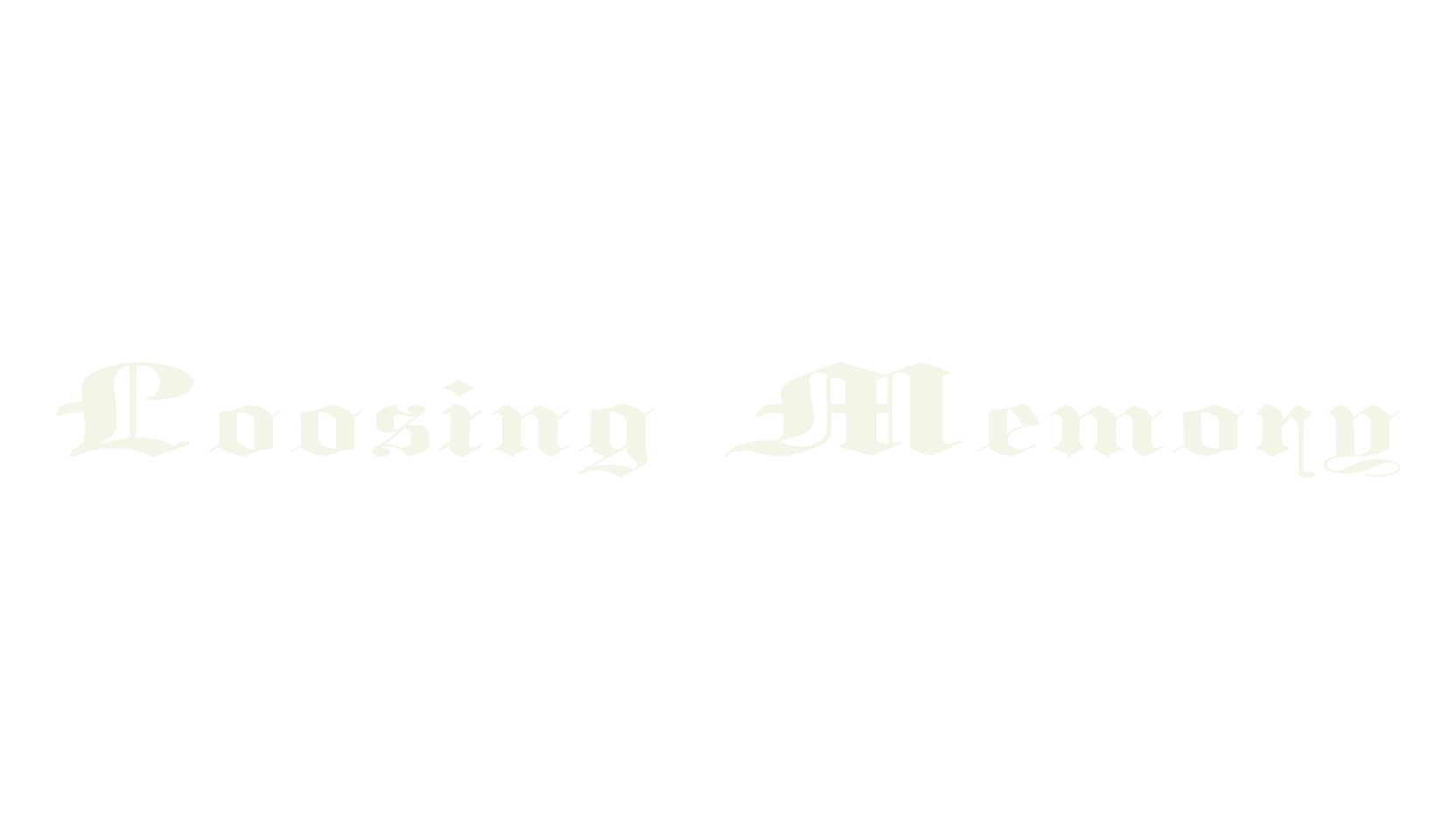 Loosing Memory, display market font preview