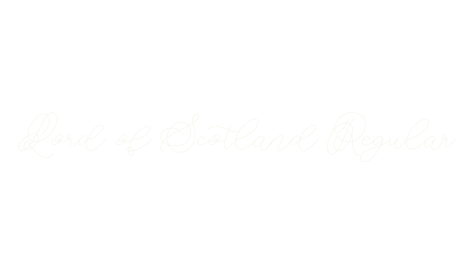 Lord of Scotland Regular, handwritten font preview
