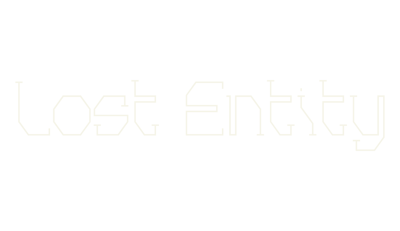 Lost Entity, space font preview