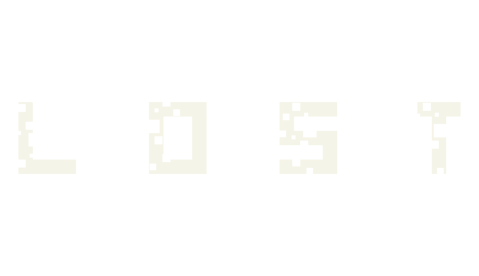 LOST, blocky font preview