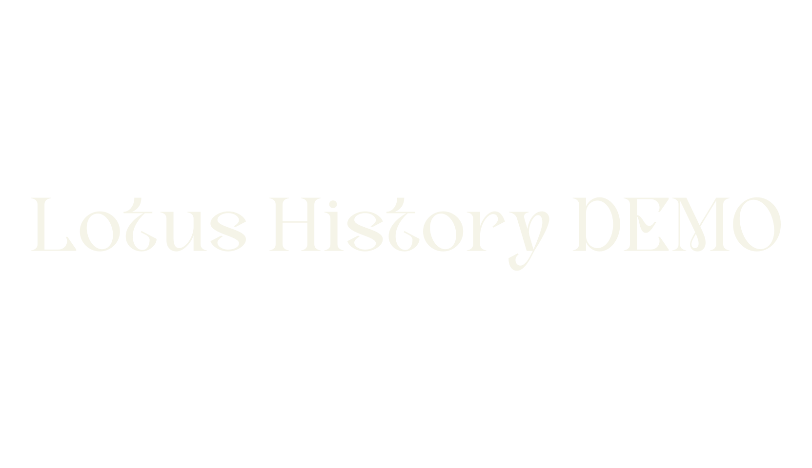 Lotus History DEMO, serif font preview