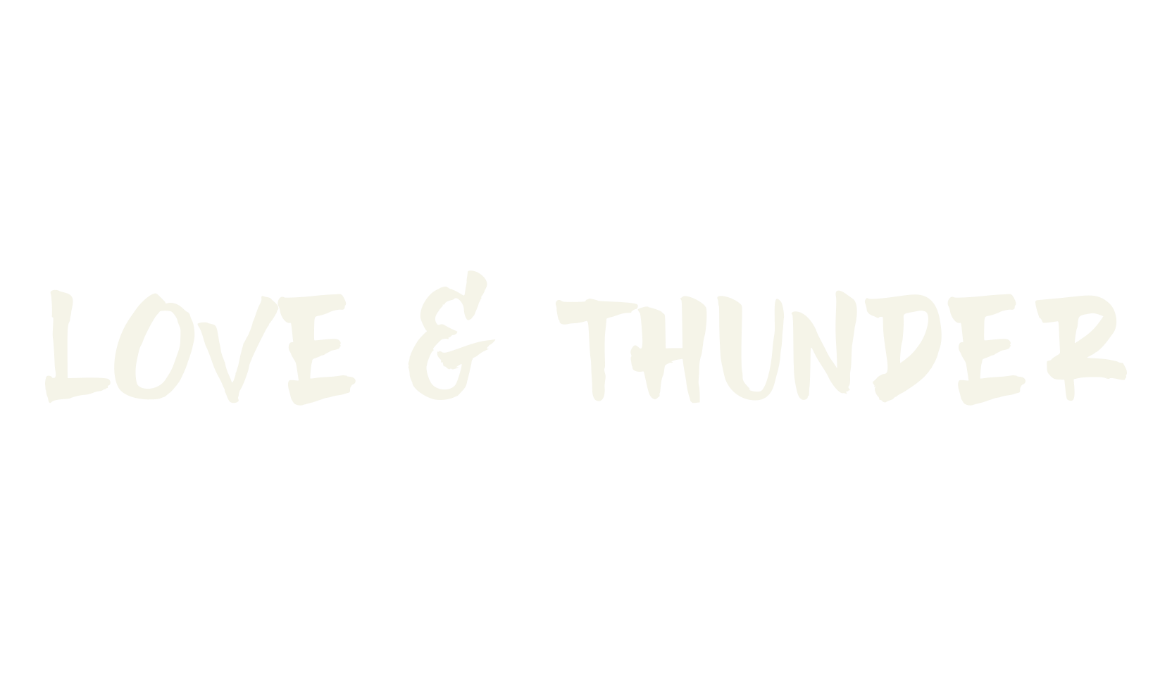 Love & Thunder, logo font preview