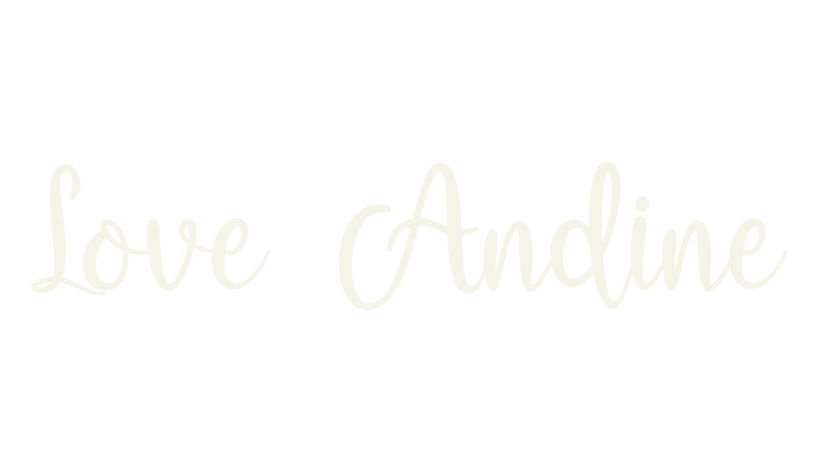 Love Andine, cursive font preview