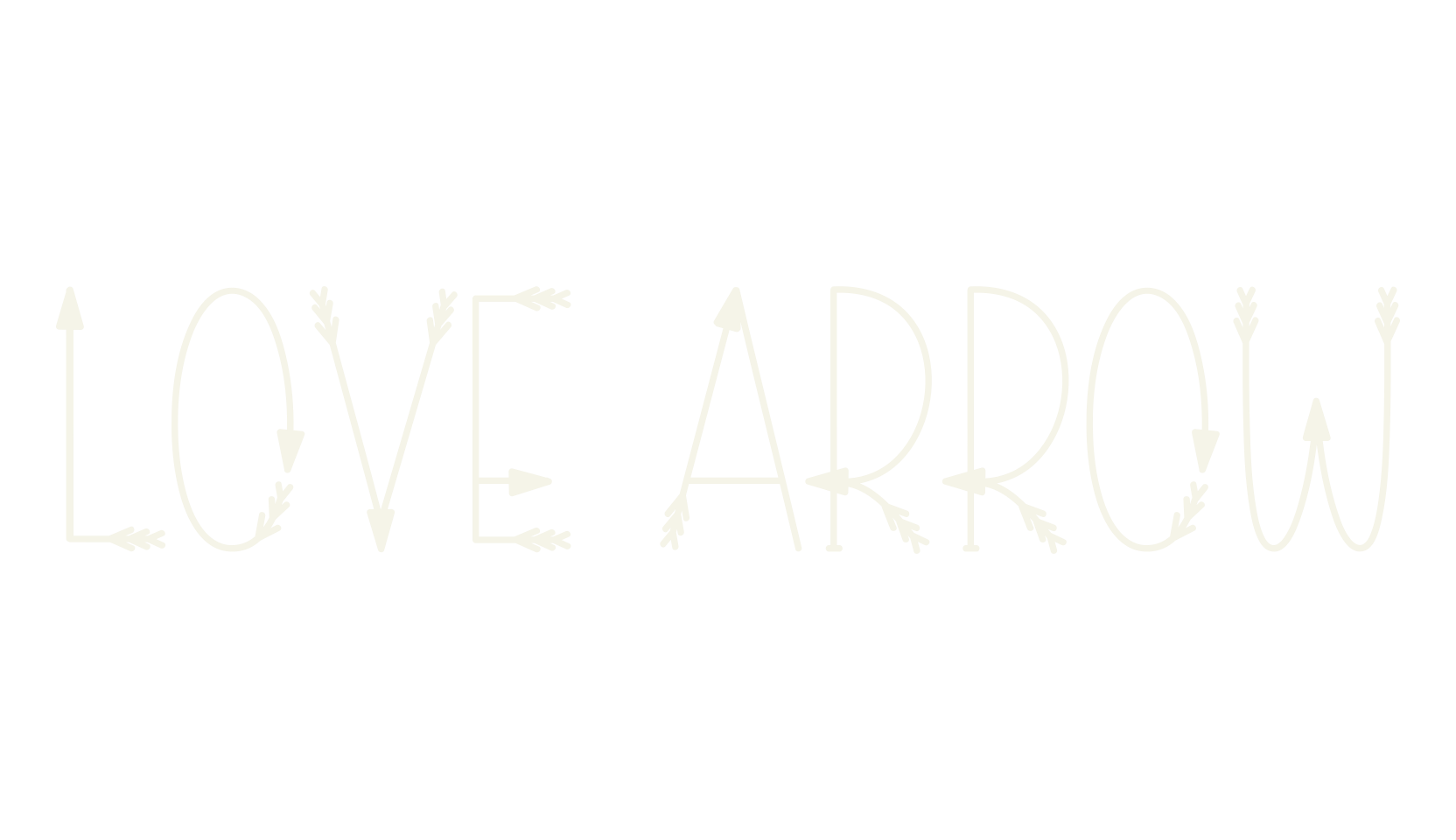 Love Arrow, handwriting font preview