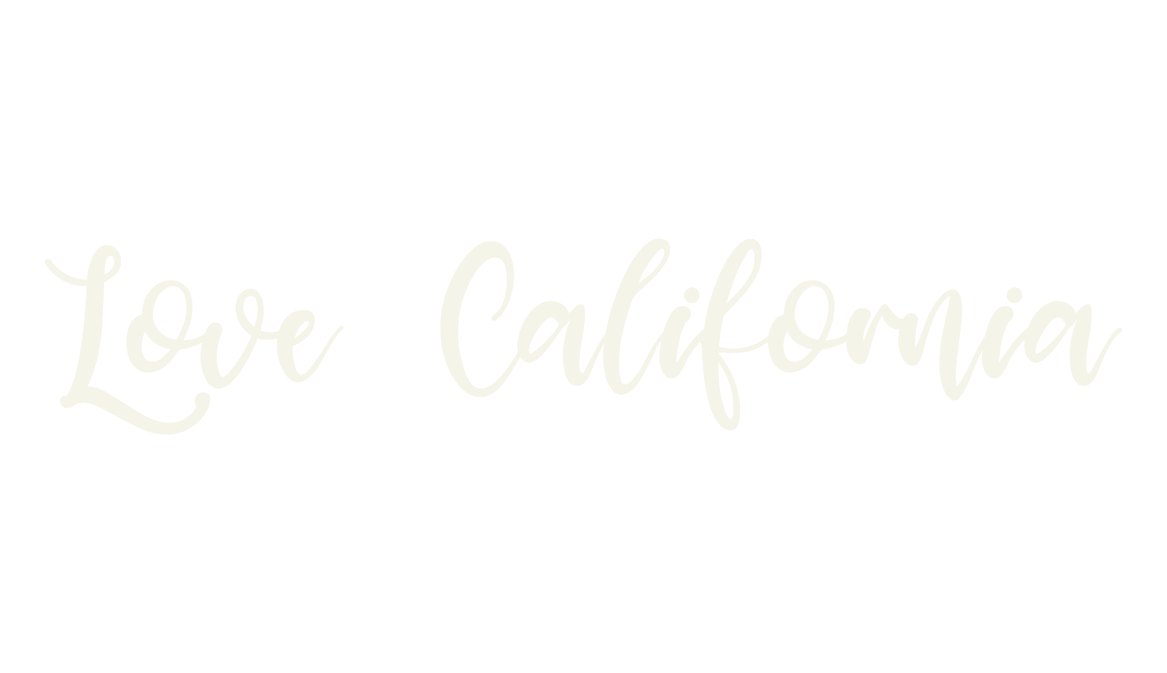Love California, fashion script font preview