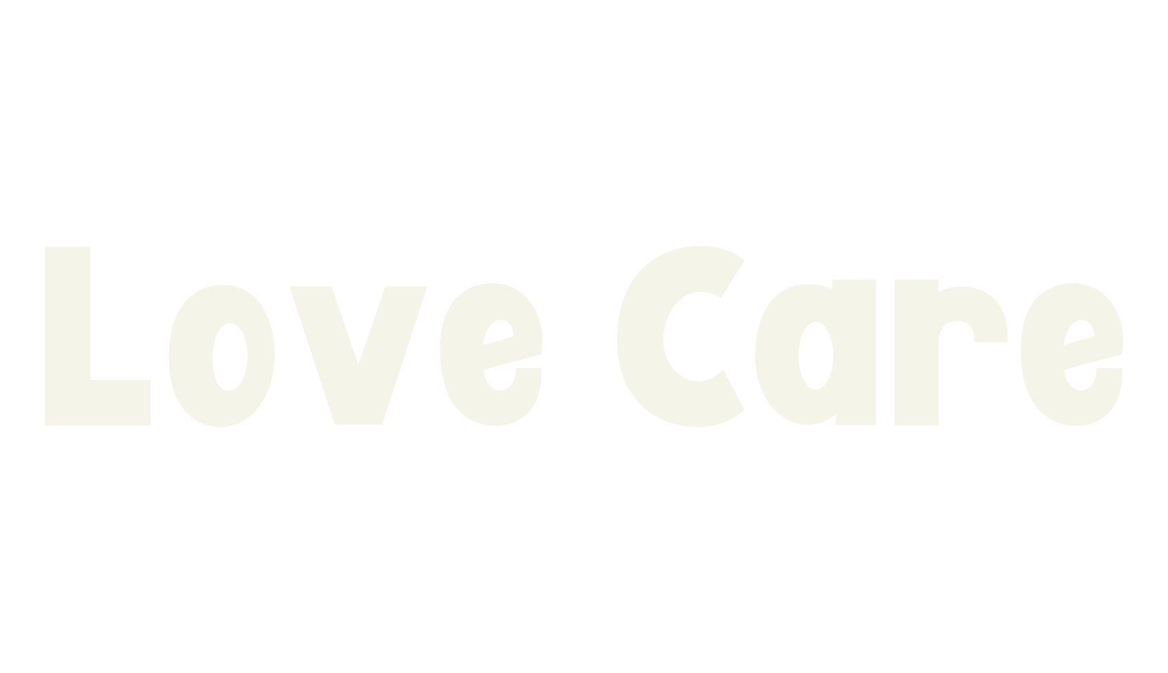 Love Care, blocky font preview