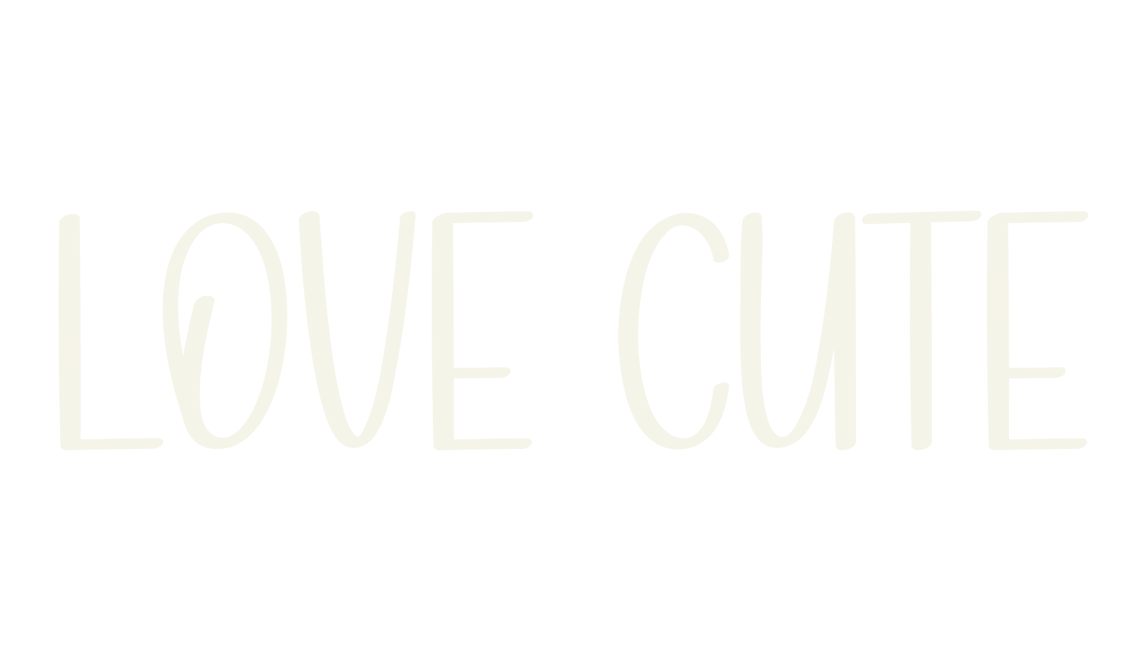 Love Cute, handwriting font preview
