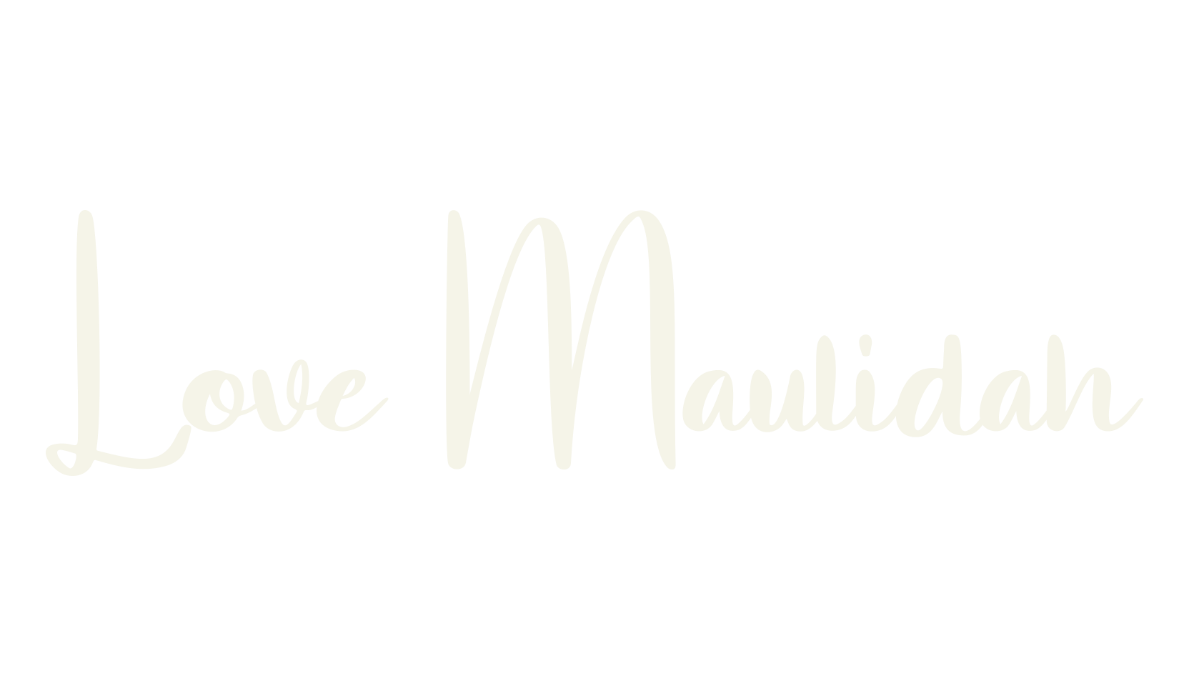 Love Maulidah, logo font preview