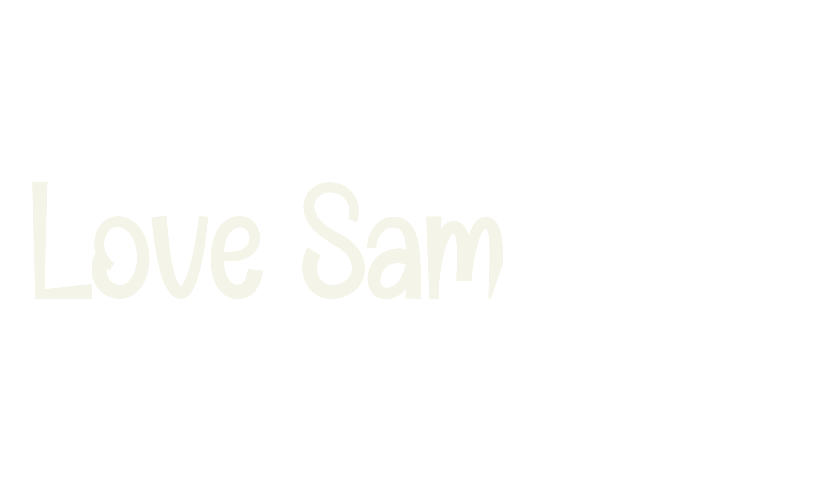 Love Samantha, script font preview