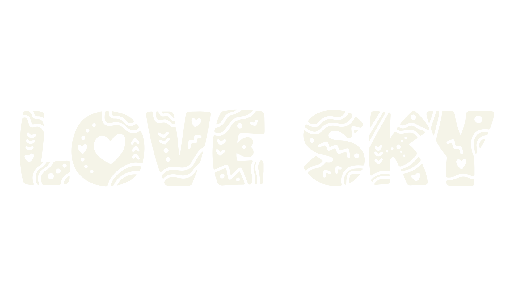 Love Sky, whimsical font preview