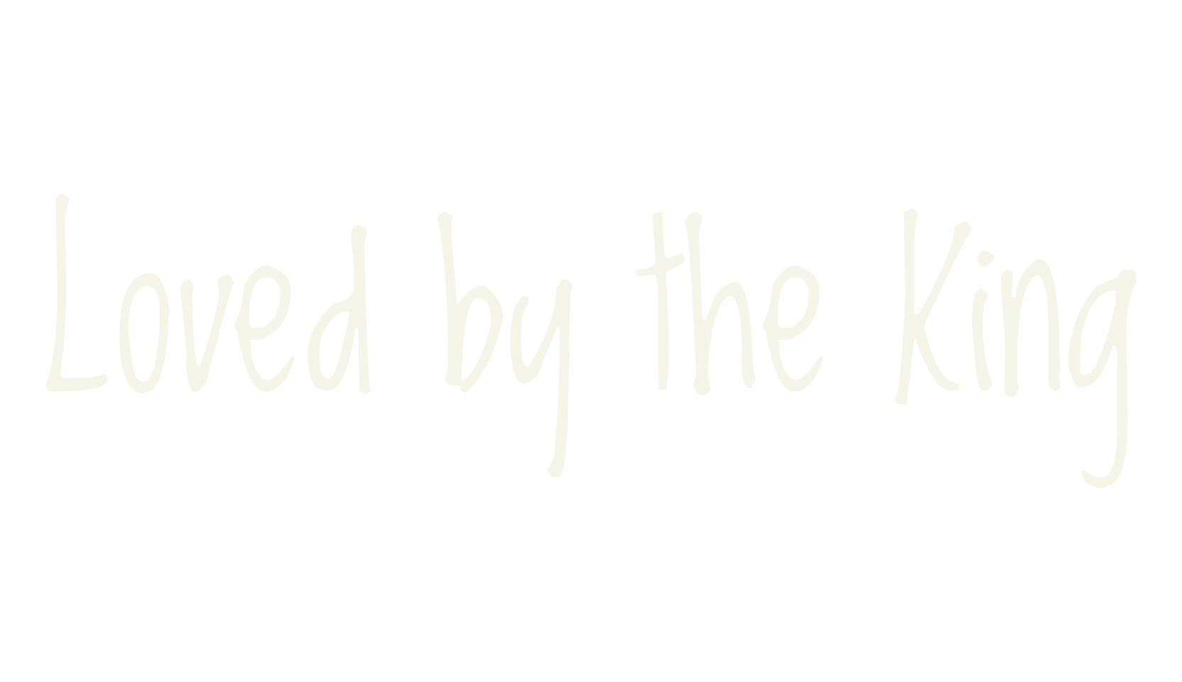 Loved by the King, handwritten font preview