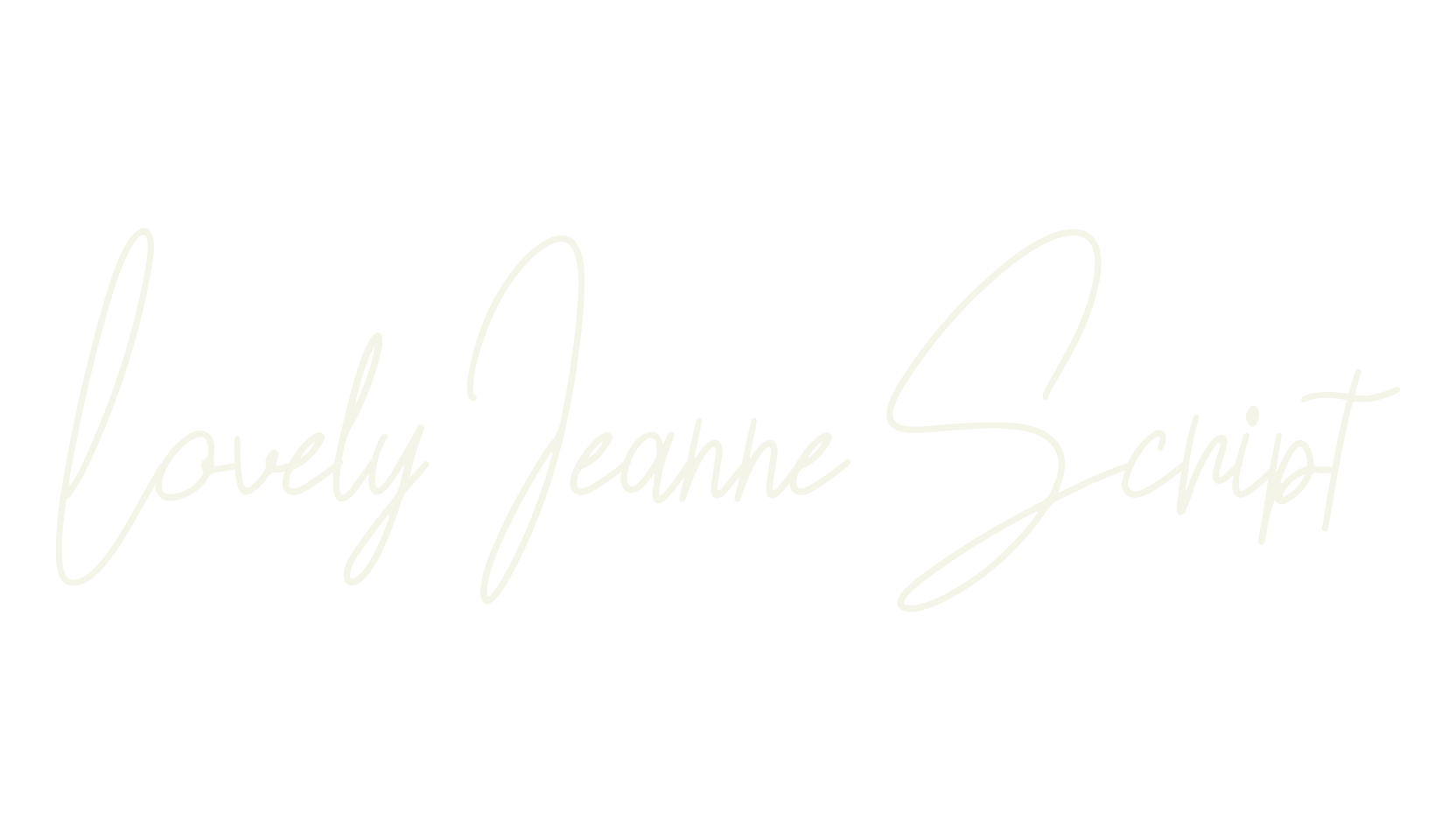 Lovely Jeanne Script, signature font preview