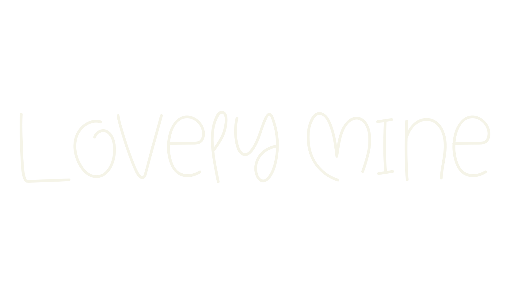 Lovely Mine, beautiful font preview