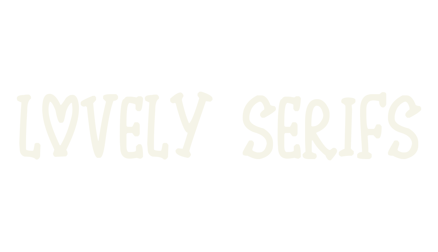Lovely Serifs, serif font preview