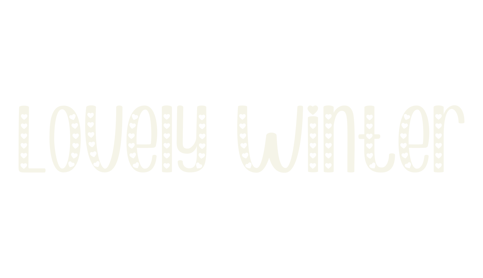 Lovely Winter, cute font preview