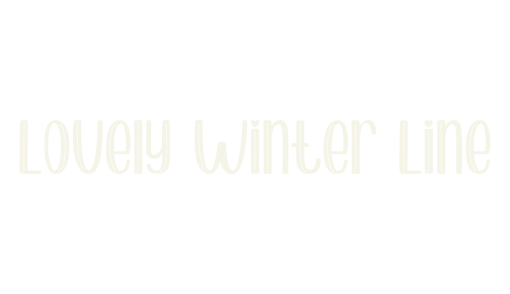 Lovely Winter Line, cute font preview