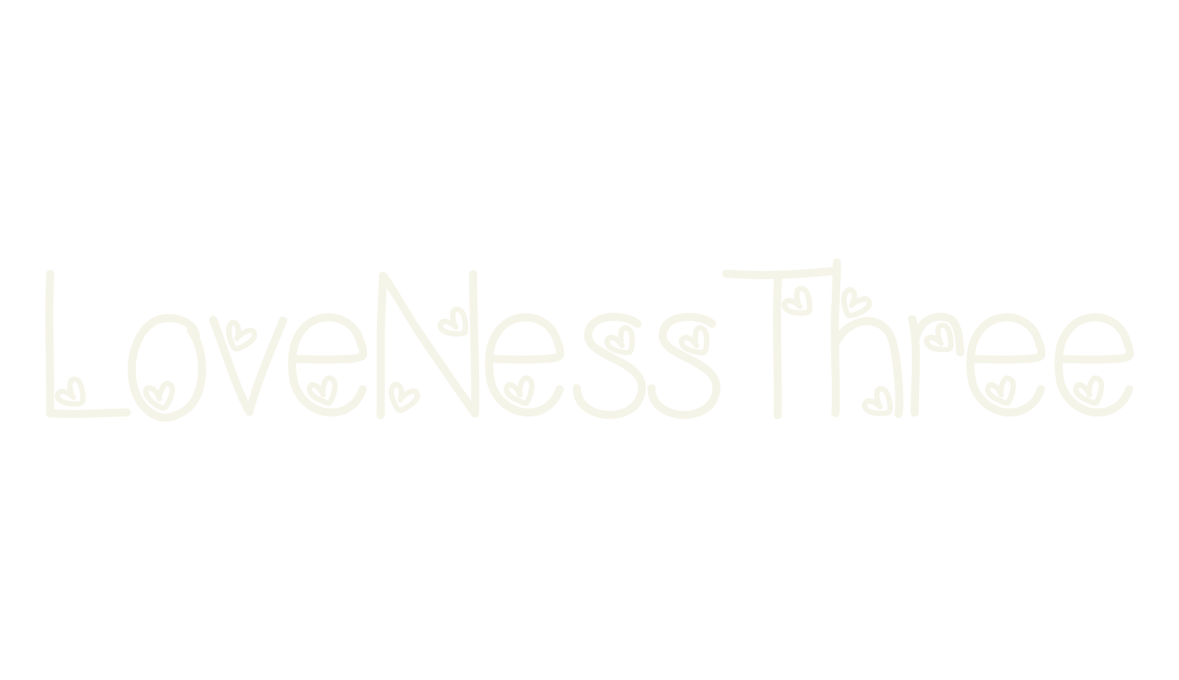 LoveNessThree, handwritten font preview