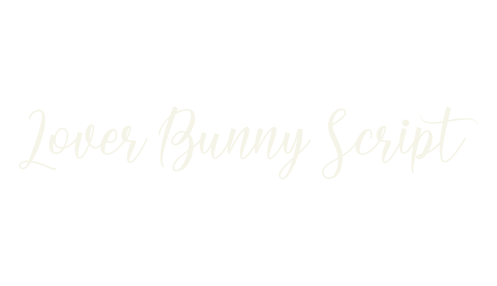 Lover Bunny Script, alphabet font preview