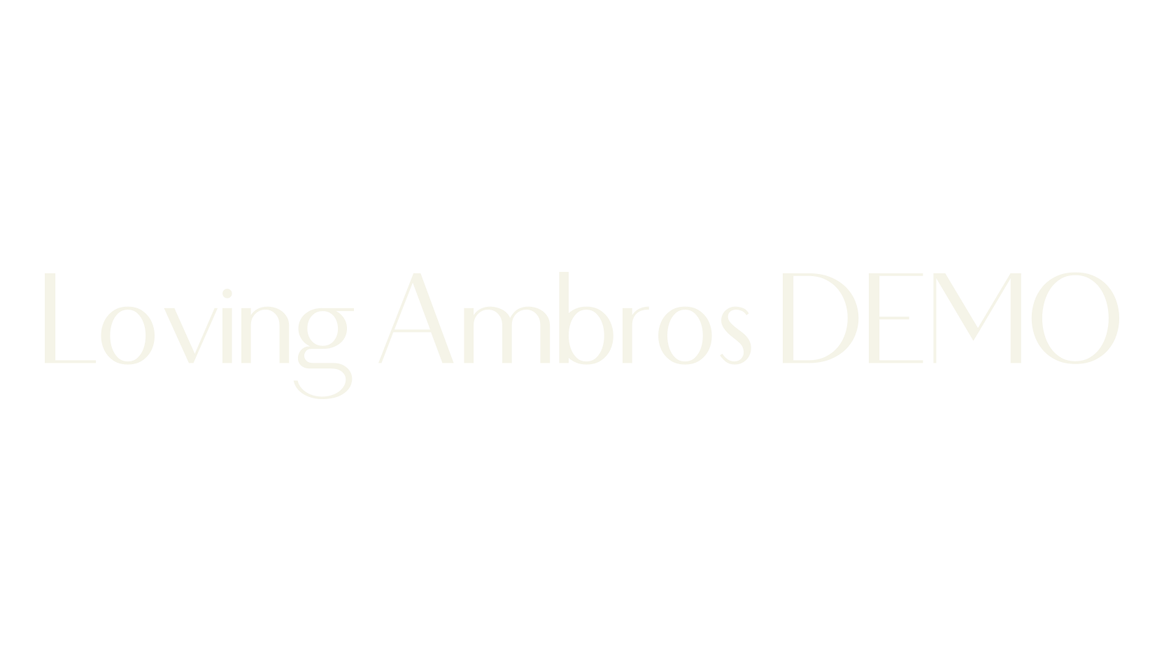 Loving Ambros DEMO, sans serif font preview