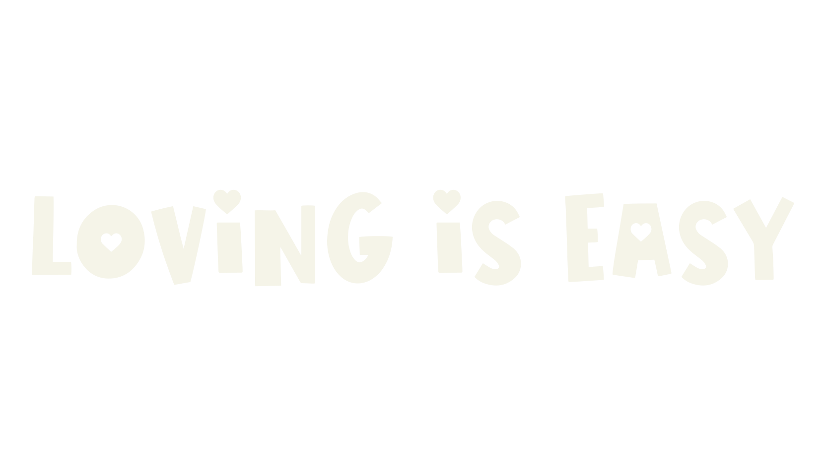LOVING IS EASY, valentine font preview