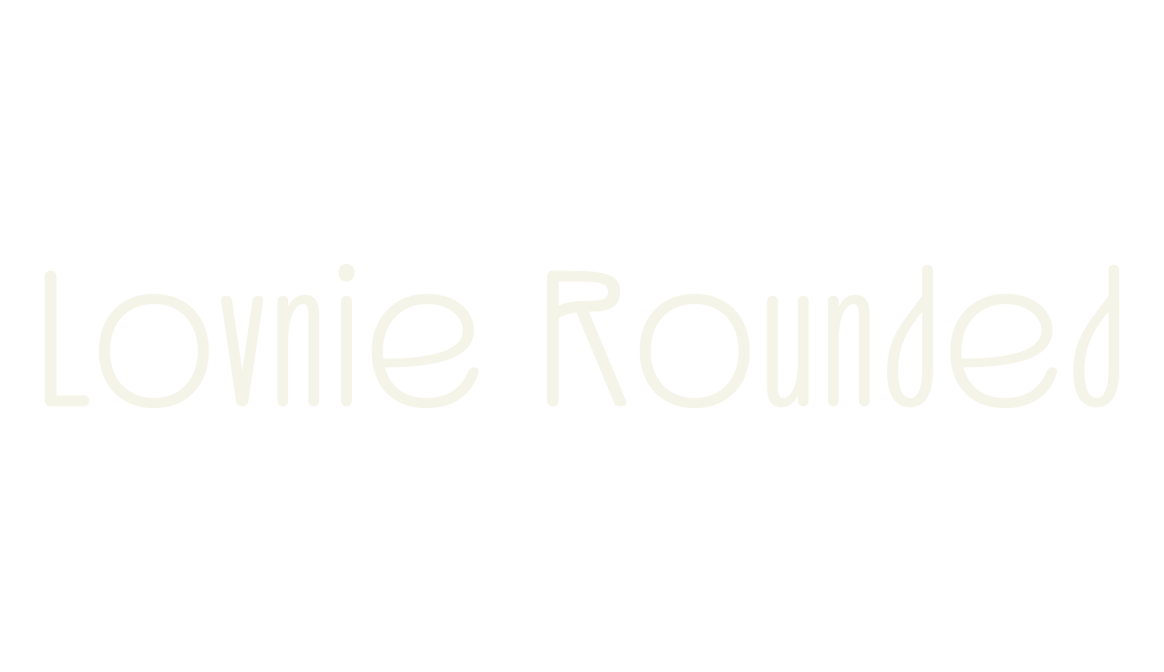 Lovnie Rounded, art deco font preview