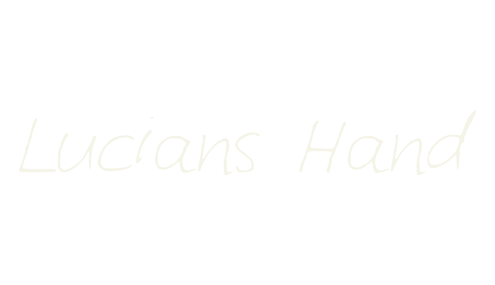 Lucians Hand, display font preview