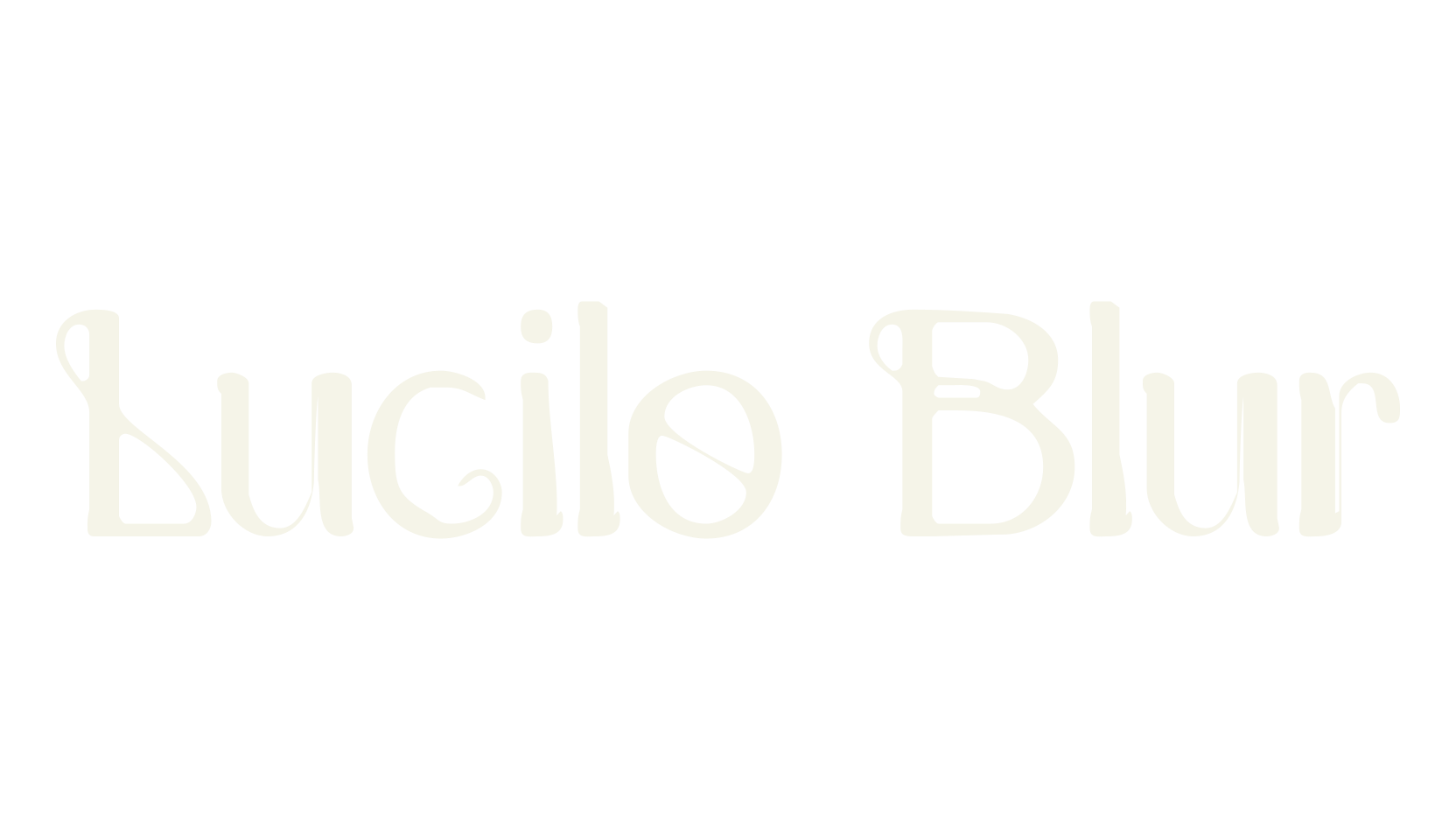 Lucilo Blur, art deco font preview