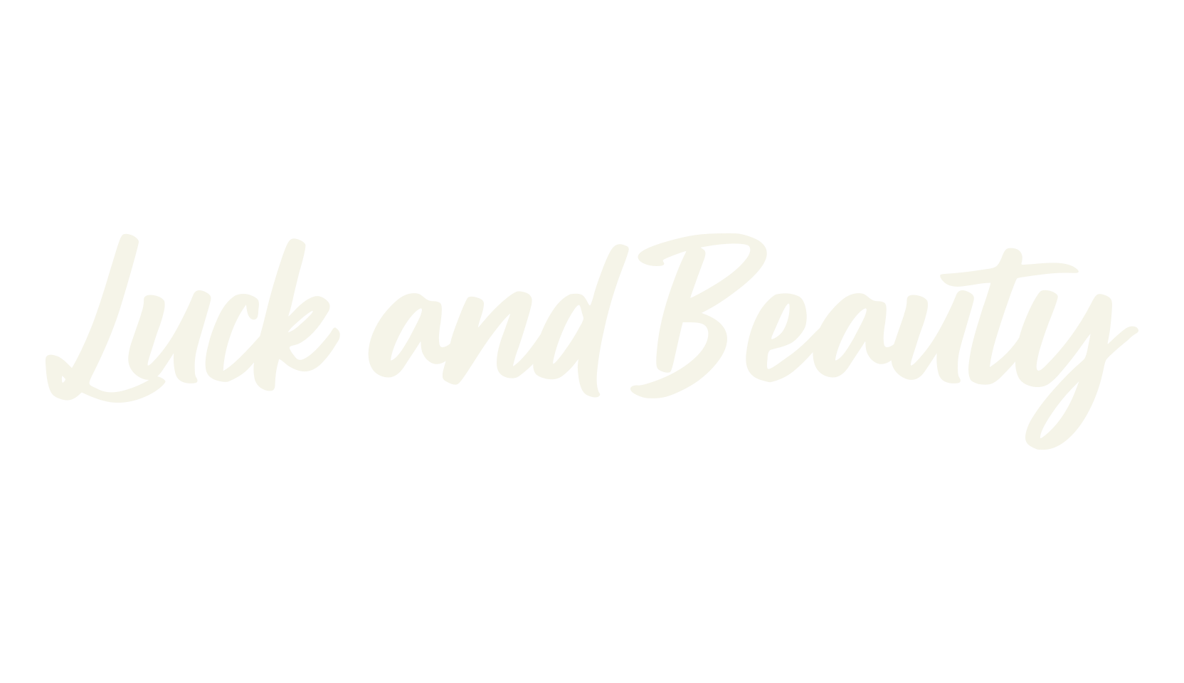 Luck and Beauty, handwriting font preview