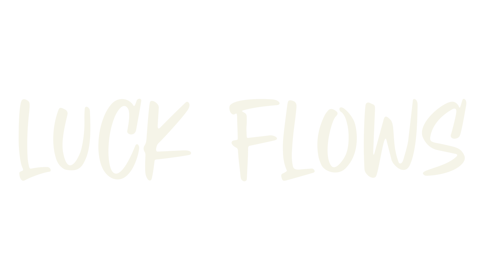 Luck Flows, typewriter font preview