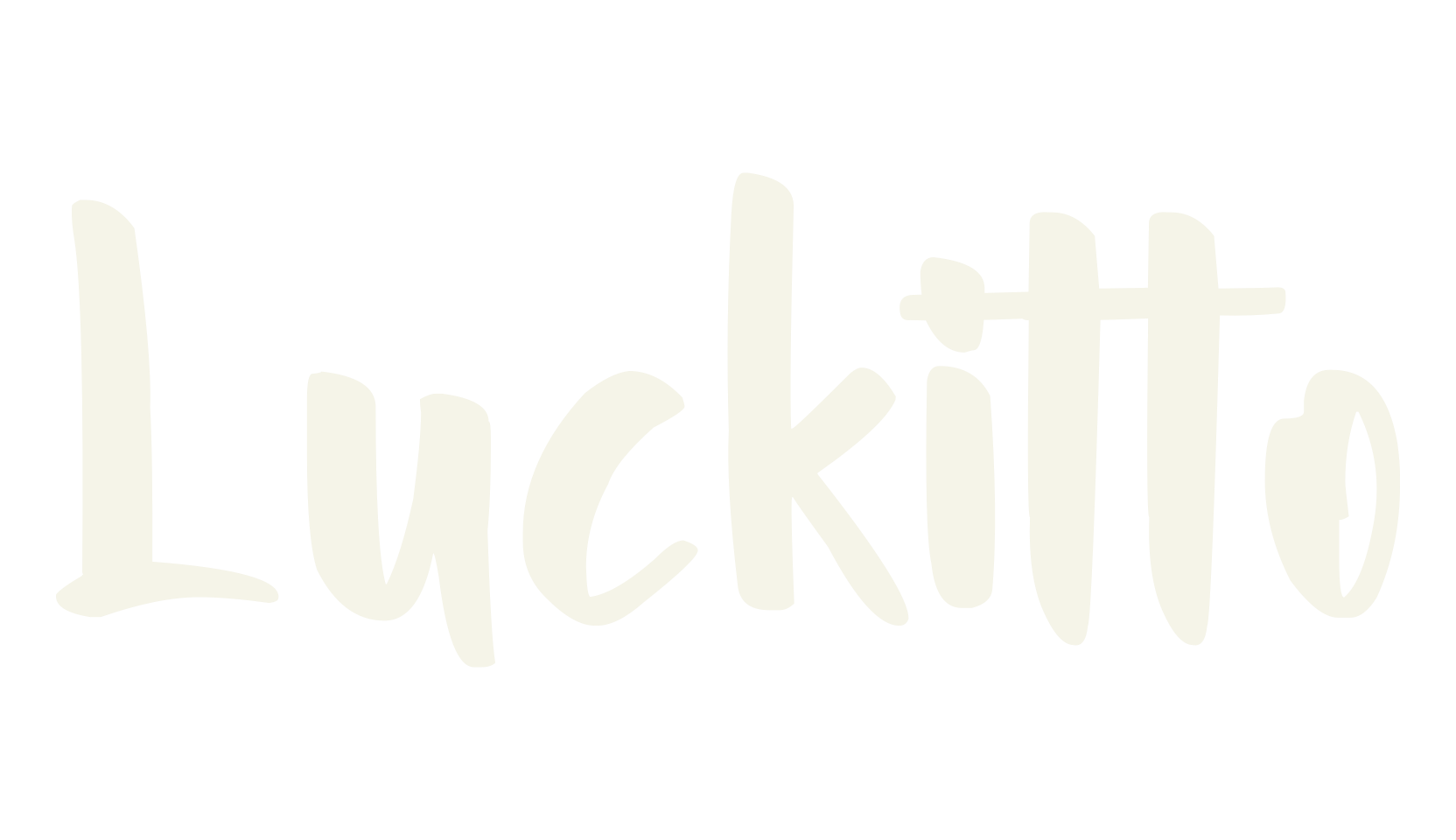 Luckitto, brush font preview
