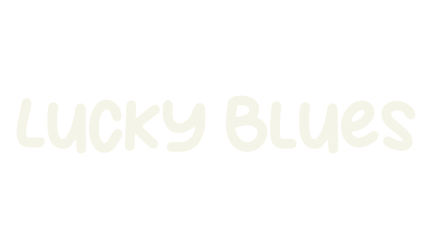 Lucky Blues, procreate font preview