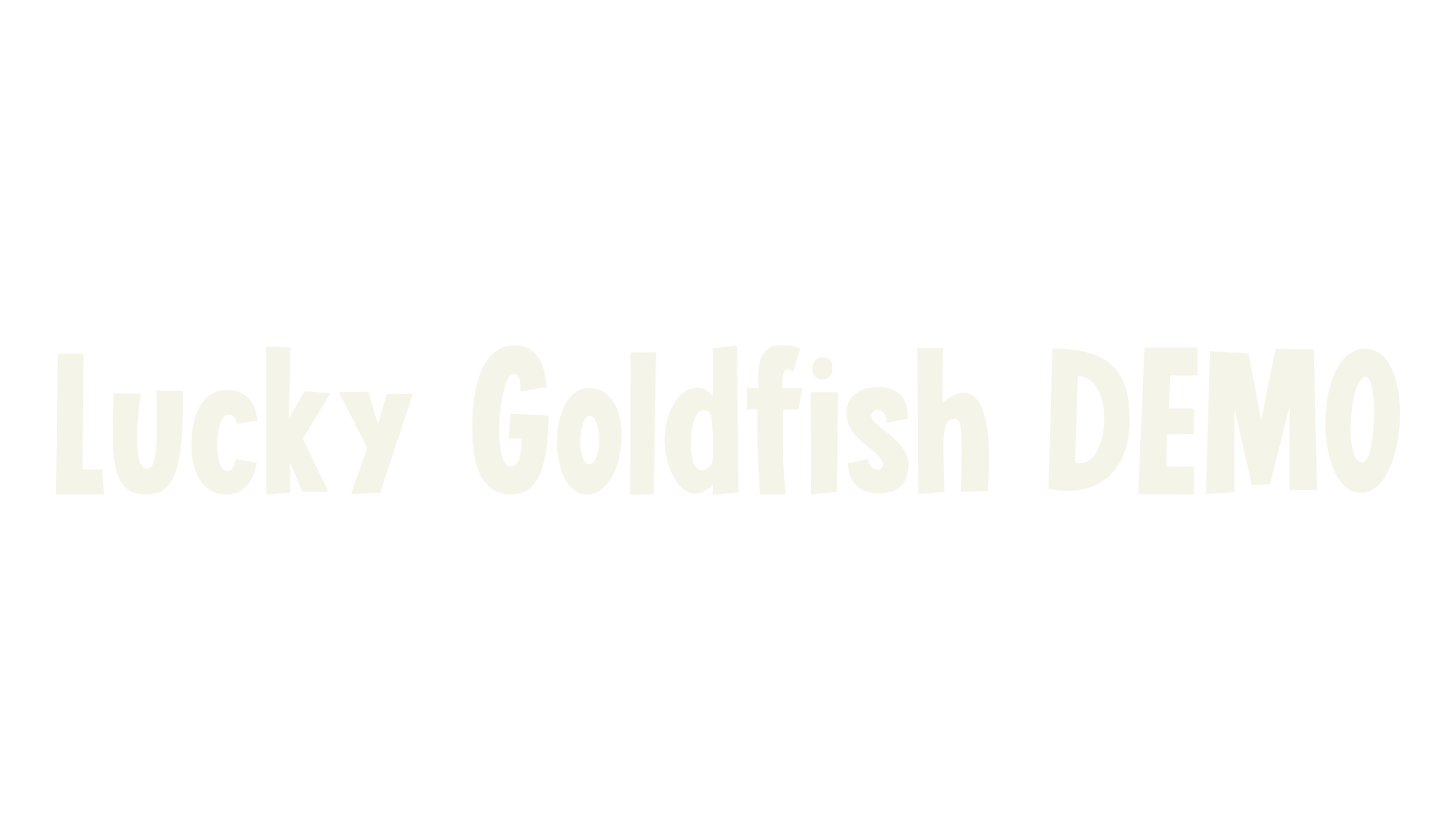 Lucky Goldfish DEMO, display market font preview