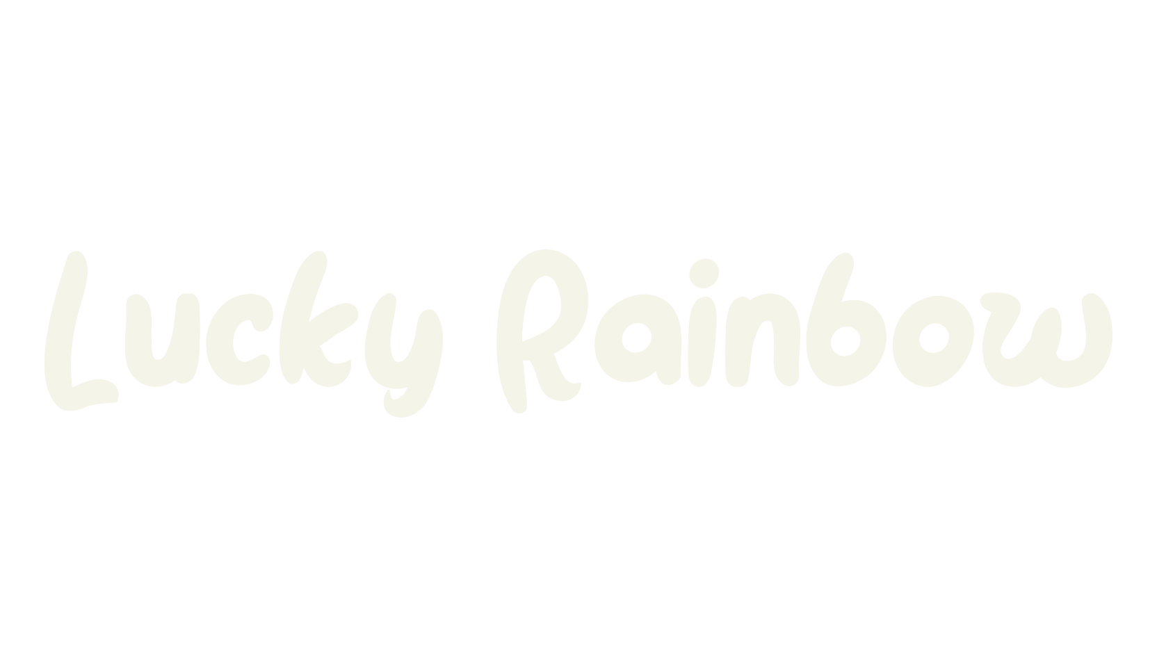 Lucky Rainbow, bubbly font preview