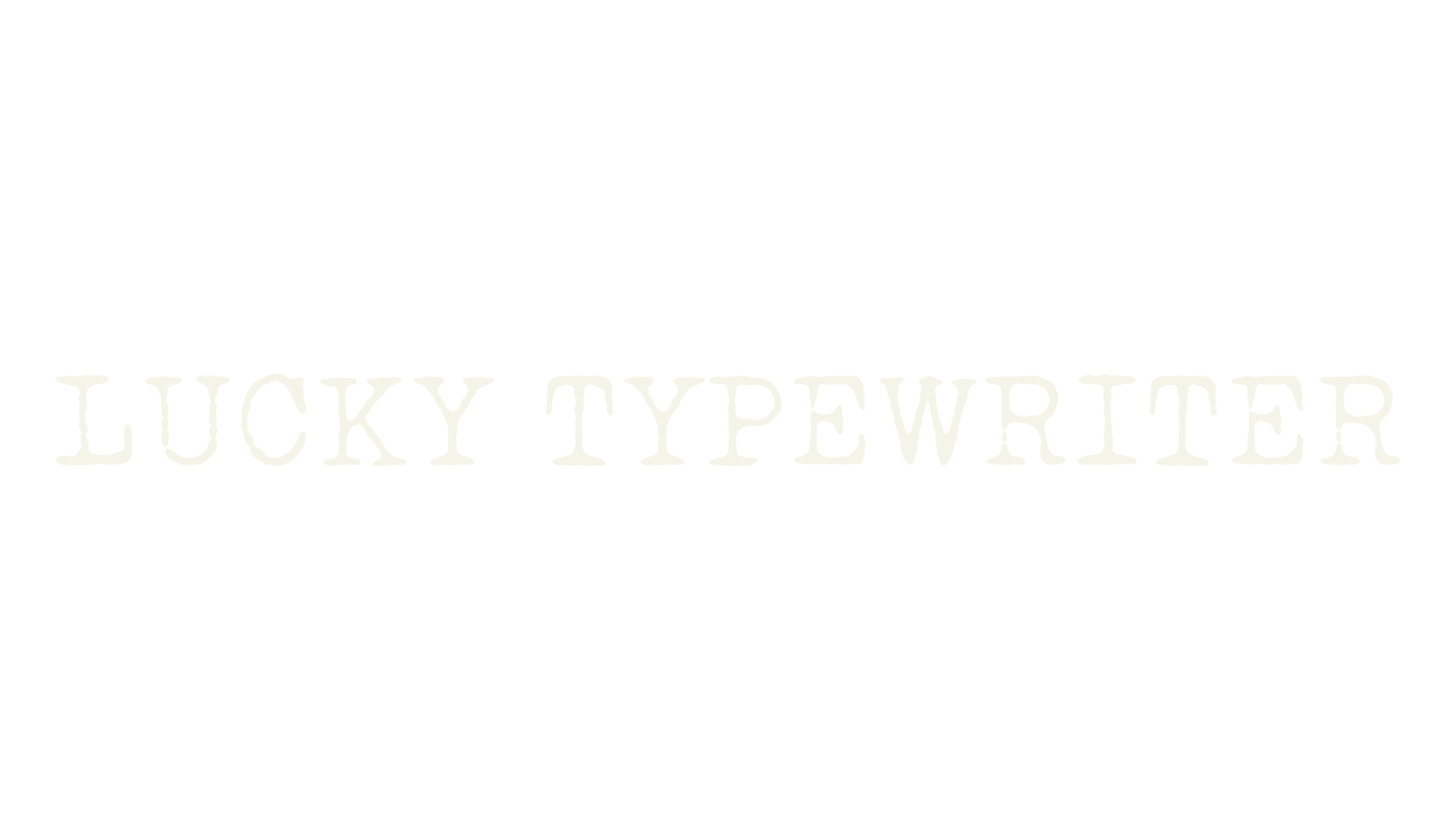 LUCKY TYPEWRITER, typewriter font preview