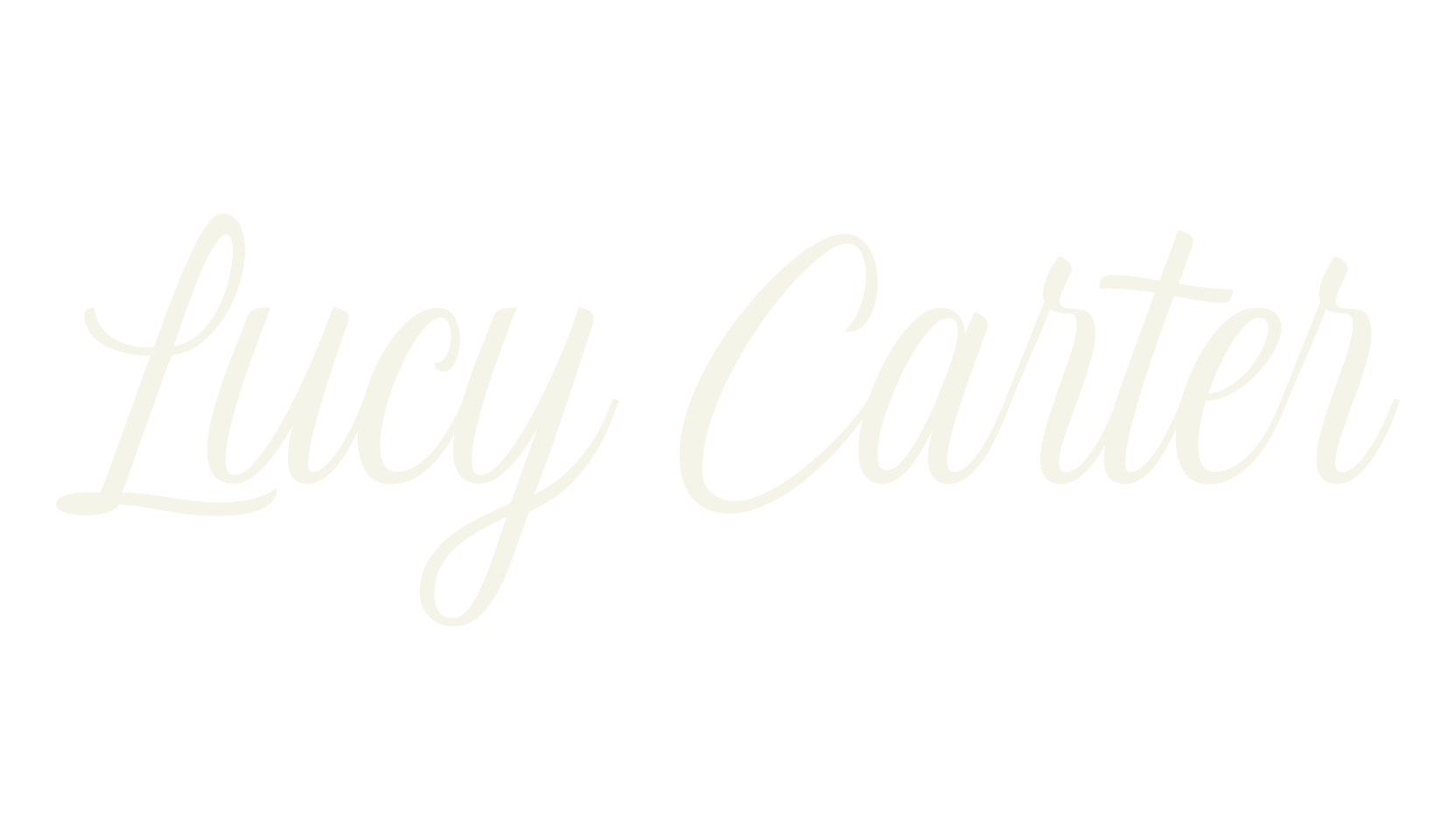 Lucy Carter, swirly font preview