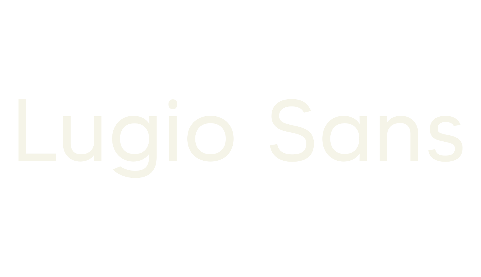 Lugio Sans, sans serif font preview
