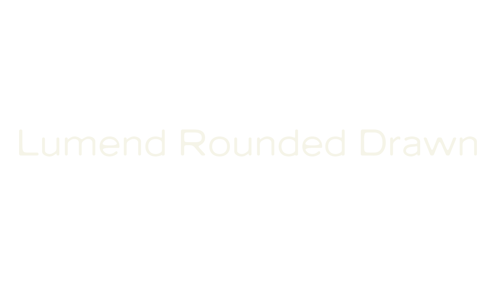 Lumend Rounded Drawn, minimalist font preview
