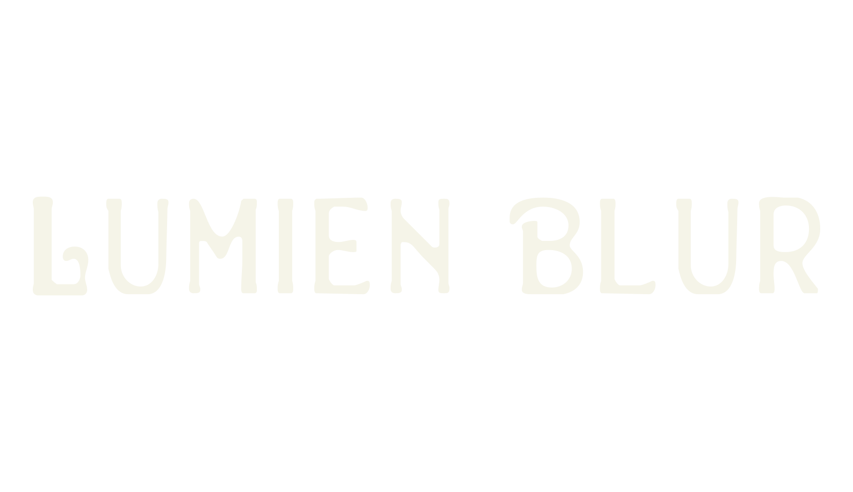 Lumien Blur, classic font preview