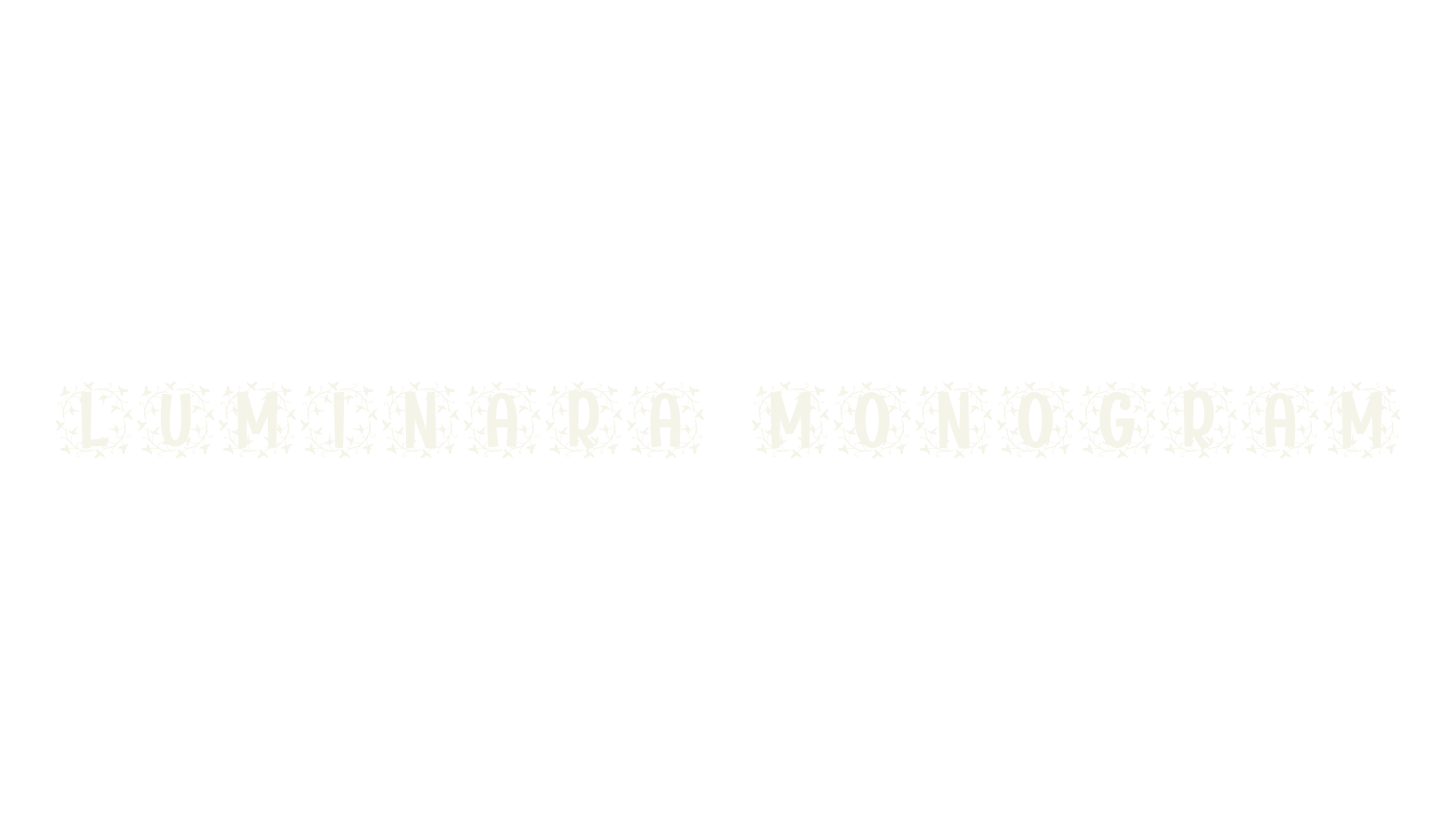 Luminara Monogram, monogram font preview