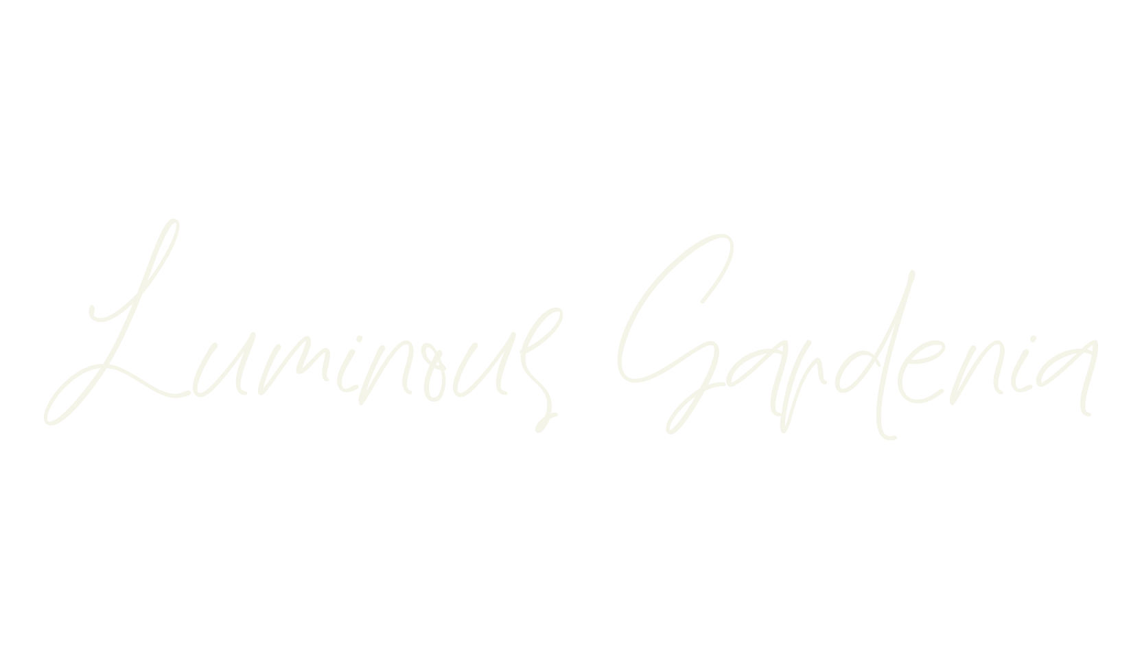 Luminous Gardenia, script font preview