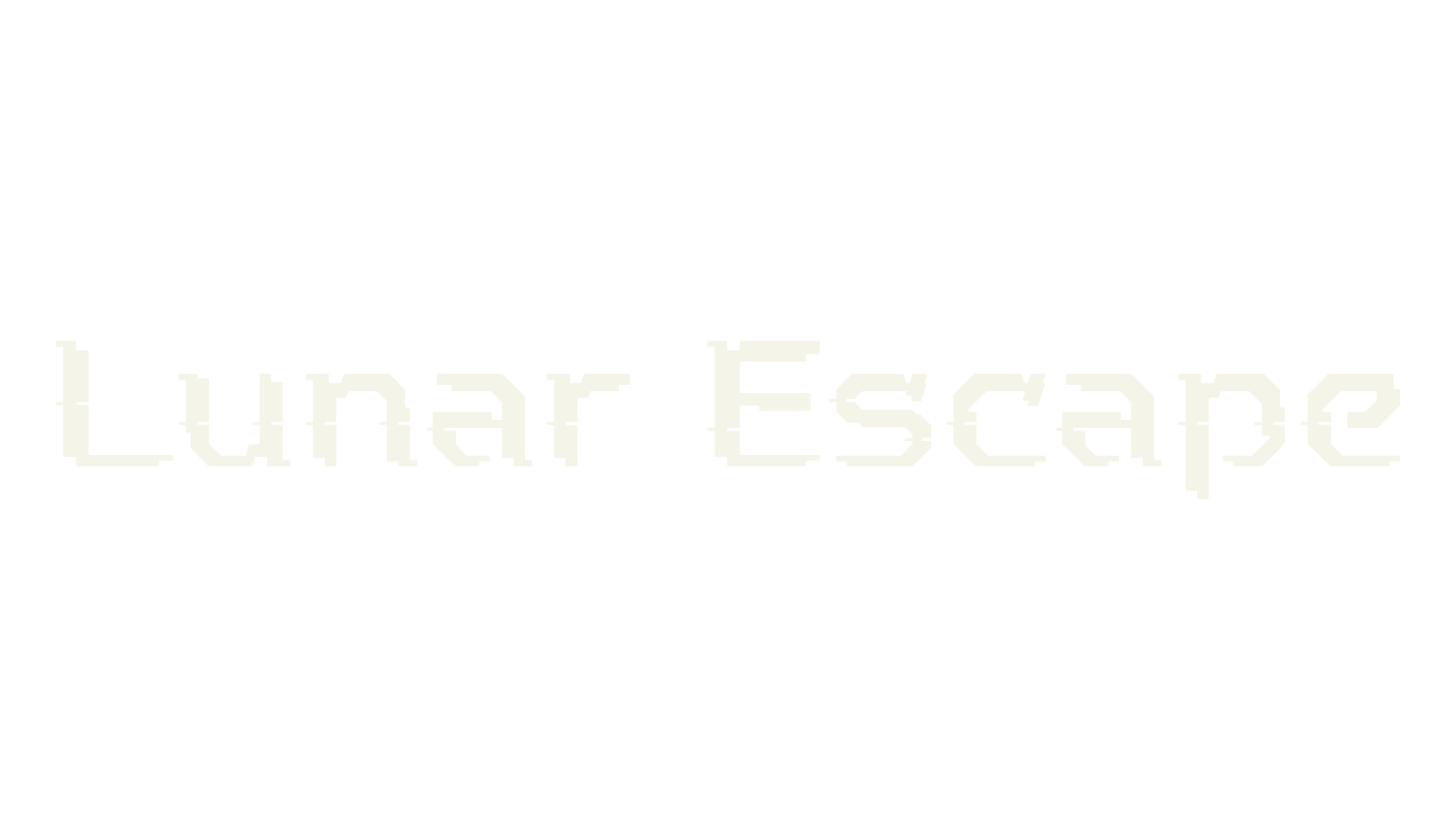 Lunar Escape, tech font preview