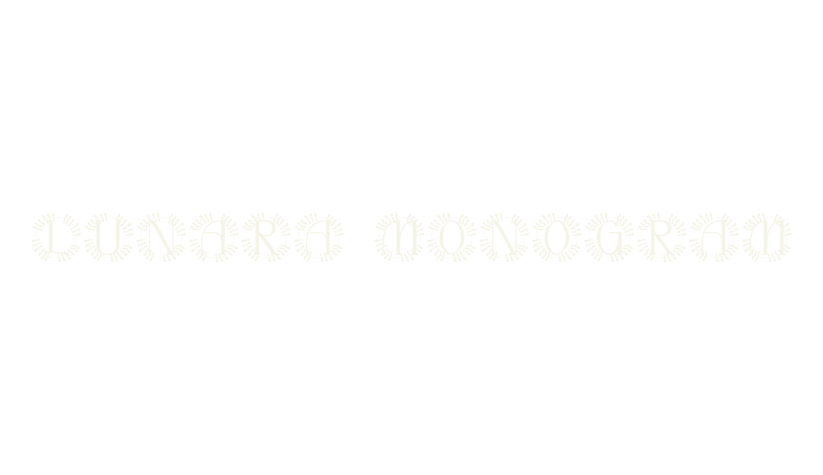 Lunara Monogram, monogram font preview