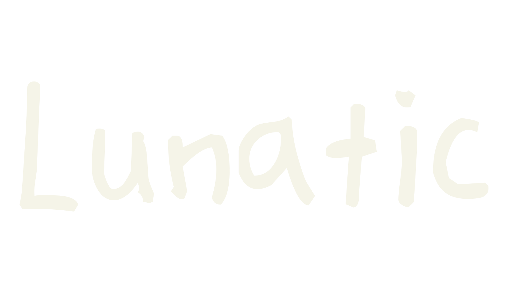 Lunatic, handwriting font preview